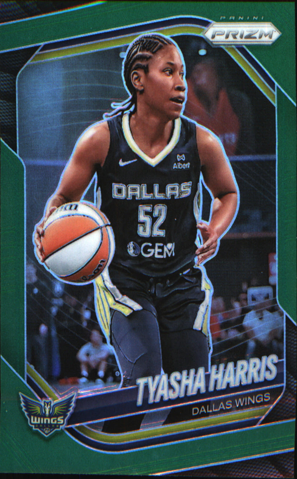 2025 Panini Prizm WNBA Green Prizms #130 Tyasha Harris - Veteran Sports Cards FL