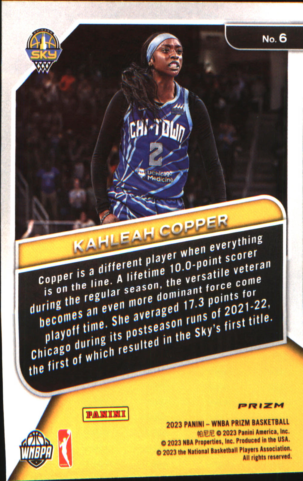 2023 Panini Prizm WNBA Get Hyped Green #6 Kahleah Copper - Veteran Sports Cards FL