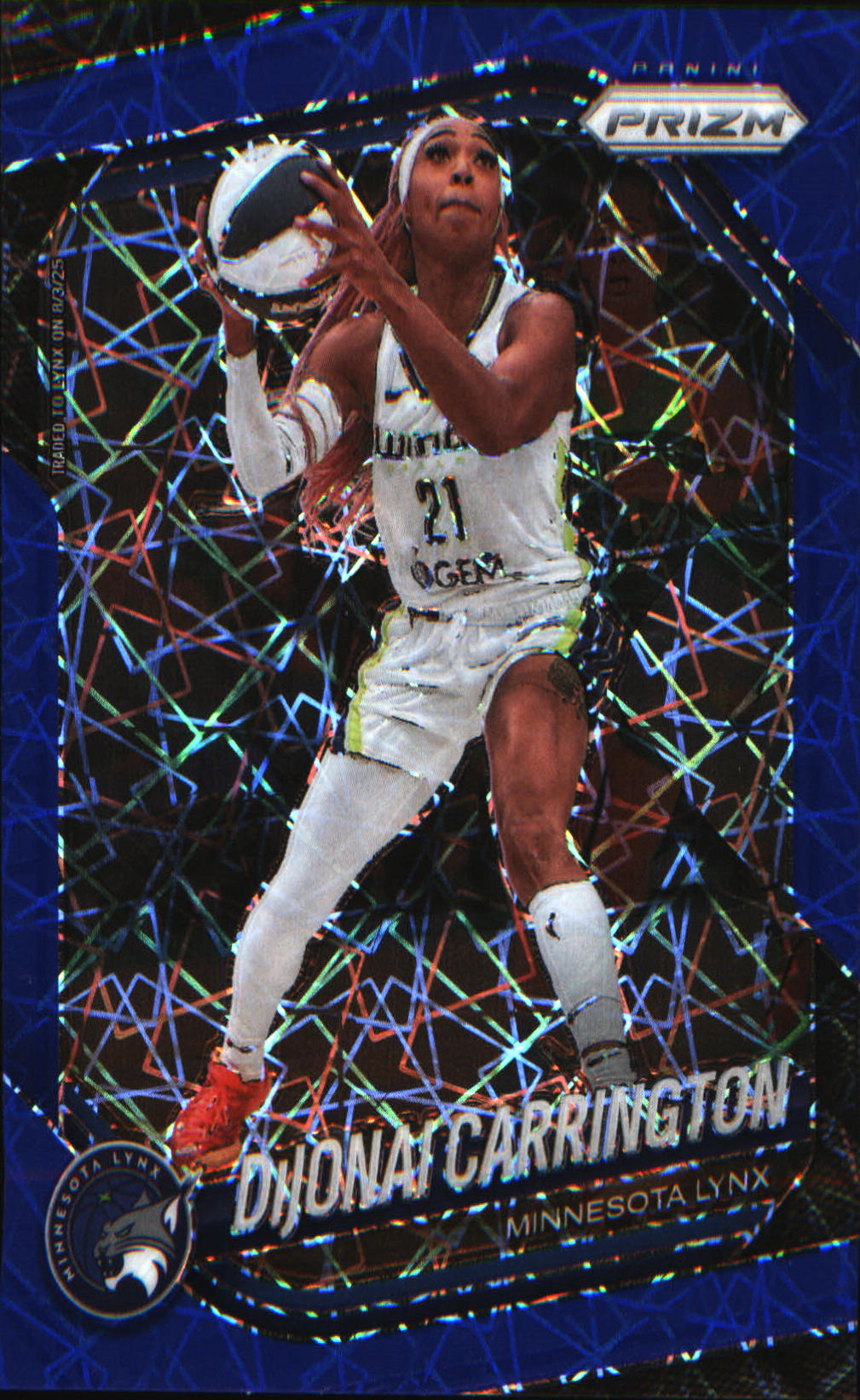 2025 Panini Prizm WNBA Blue Velocity Prizms #9 DiJonai Carrington - Veteran Sports Cards FL
