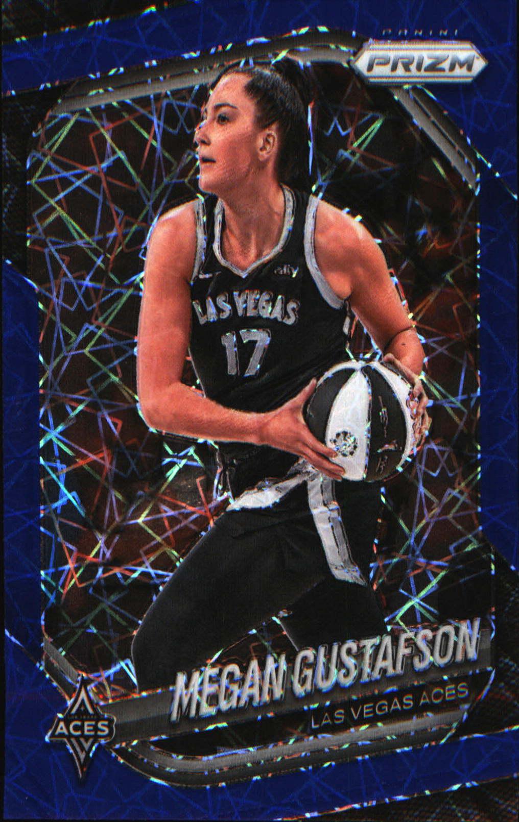 2025 Panini Prizm WNBA Blue Velocity Prizms #49 Megan Gustafson - Veteran Sports Cards FL