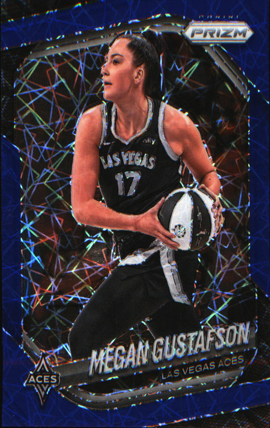 2025 Panini Prizm WNBA Blue Velocity Prizms #49 Megan Gustafson - Veteran Sports Cards FL