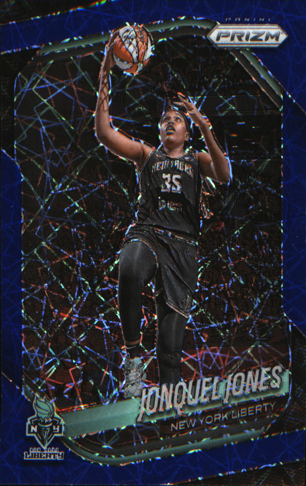 2025 Panini Prizm WNBA Blue Velocity Prizms #52 Jonquel Jones - Veteran Sports Cards FL