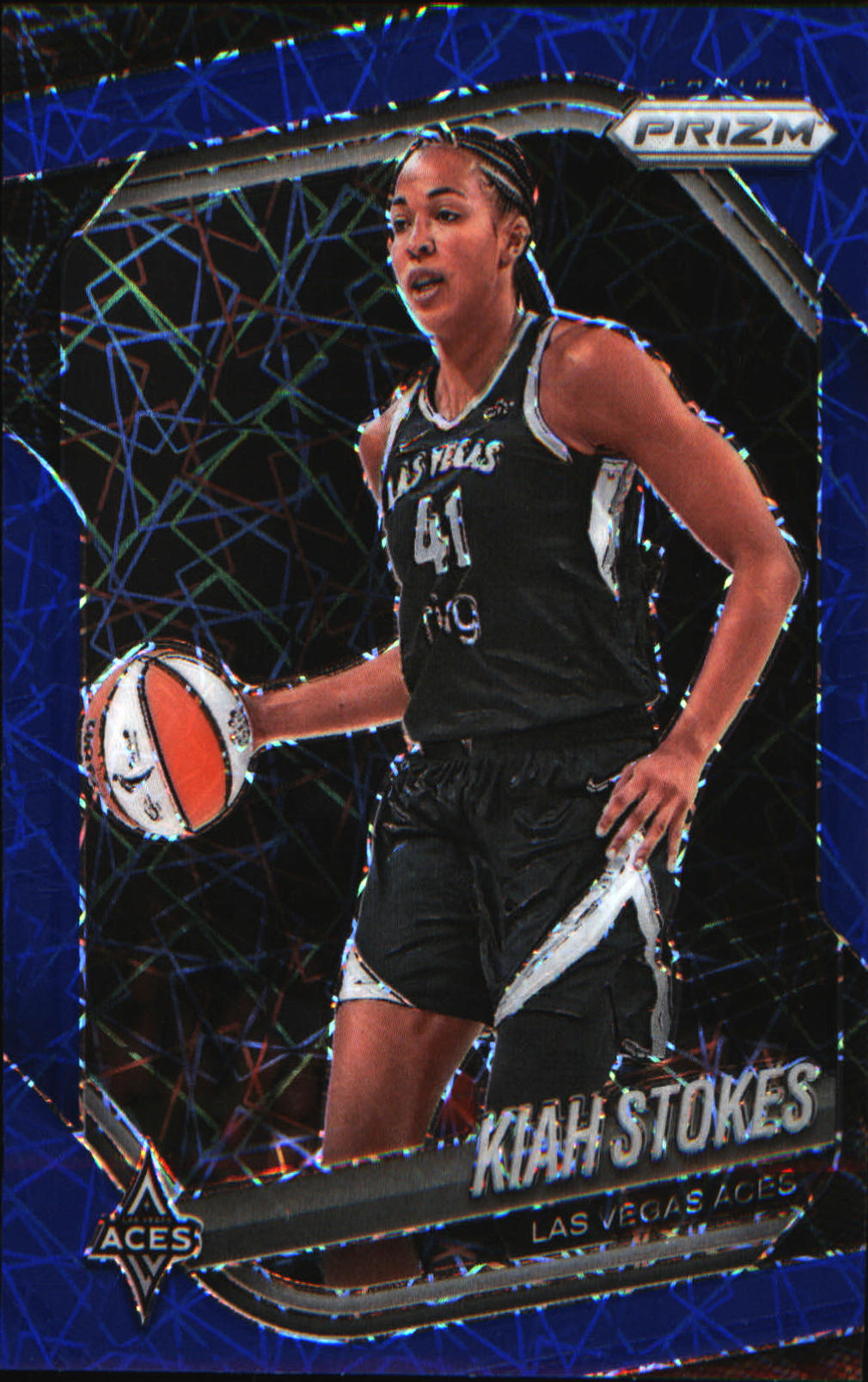 2025 Panini Prizm WNBA Blue Velocity Prizms #58 Kiah Stokes - Veteran Sports Cards FL