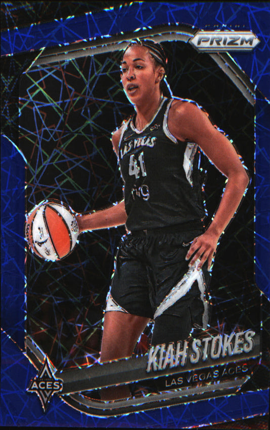 2025 Panini Prizm WNBA Blue Velocity Prizms #58 Kiah Stokes - Veteran Sports Cards FL