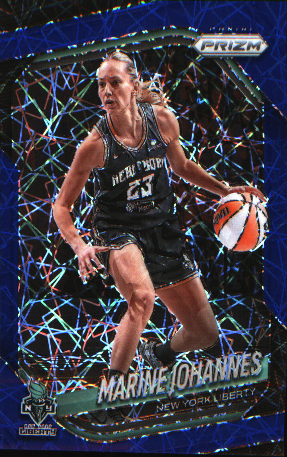 2025 Panini Prizm WNBA Blue Velocity Prizms #90 Marine Johannes - Veteran Sports Cards FL