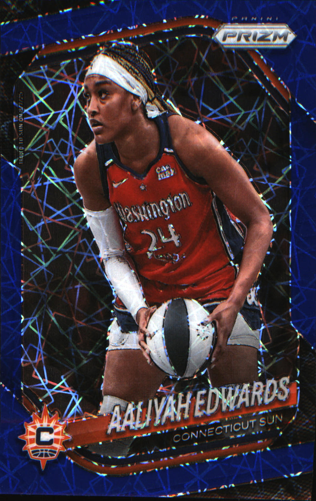 2025 Panini Prizm WNBA Blue Velocity Prizms #94 Aaliyah Edwards - Veteran Sports Cards FL