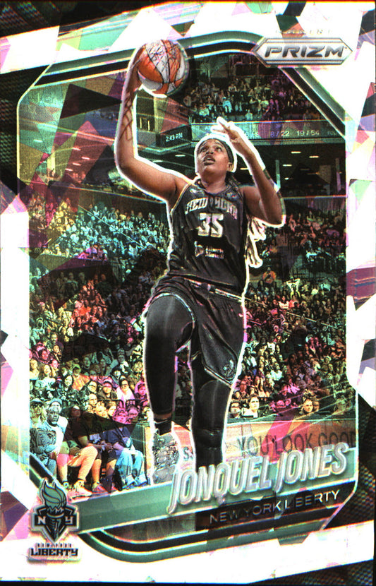 2025 Panini Prizm WNBA Ice Prizms #52 Jonquel Jones - Veteran Sports Cards FL
