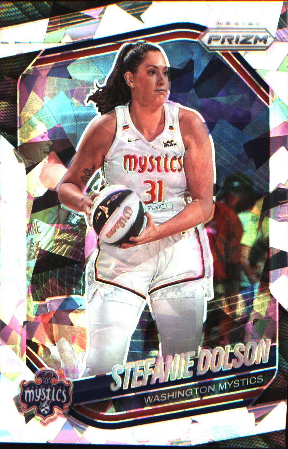 2025 Panini Prizm WNBA Ice Prizm #112 Stefanie Dolson - Veteran Sports Cards FL