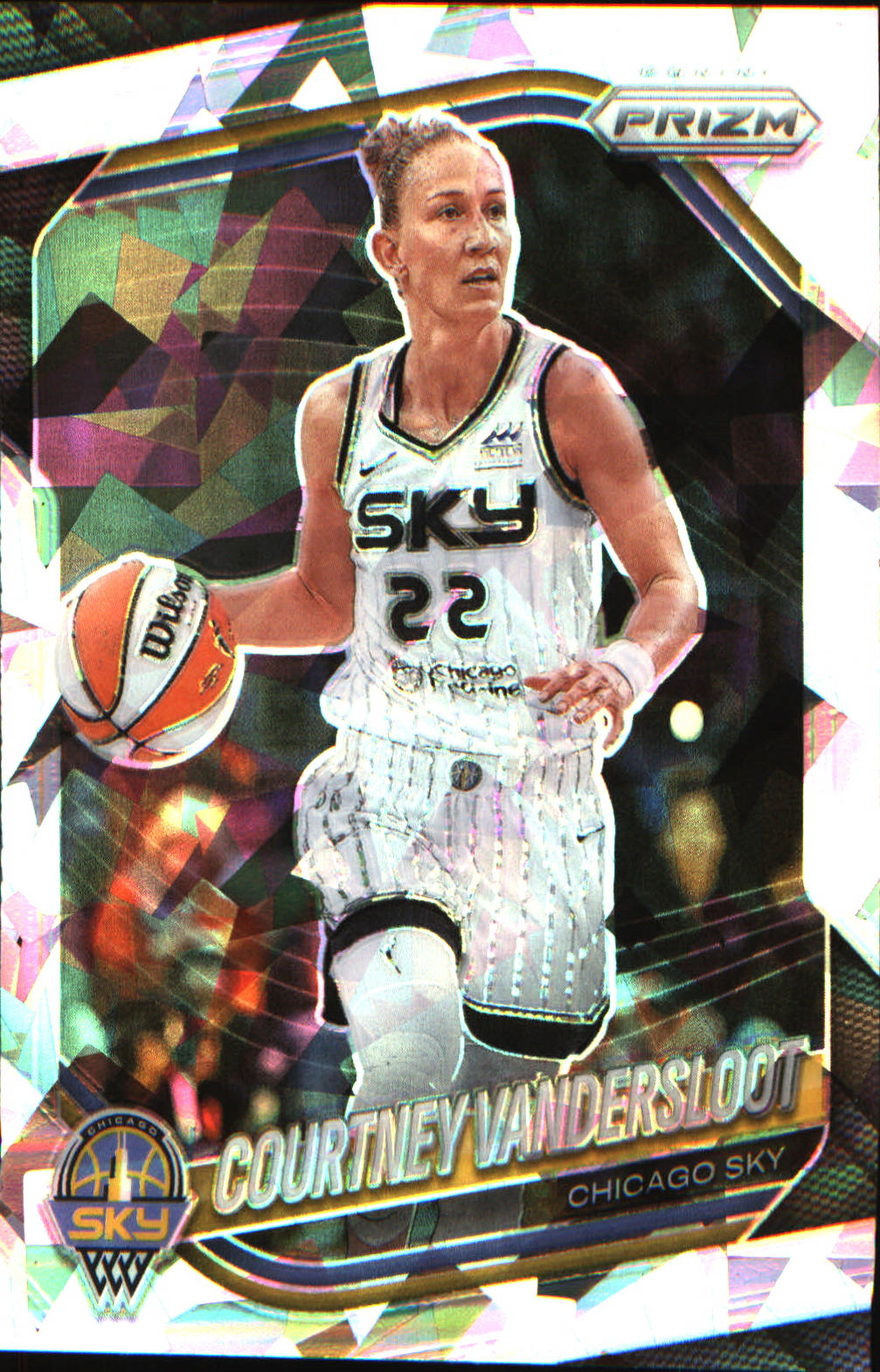 2025 Panini Prizm WNBA Ice Prizm #124 Courtney Vandersloot - Veteran Sports Cards FL