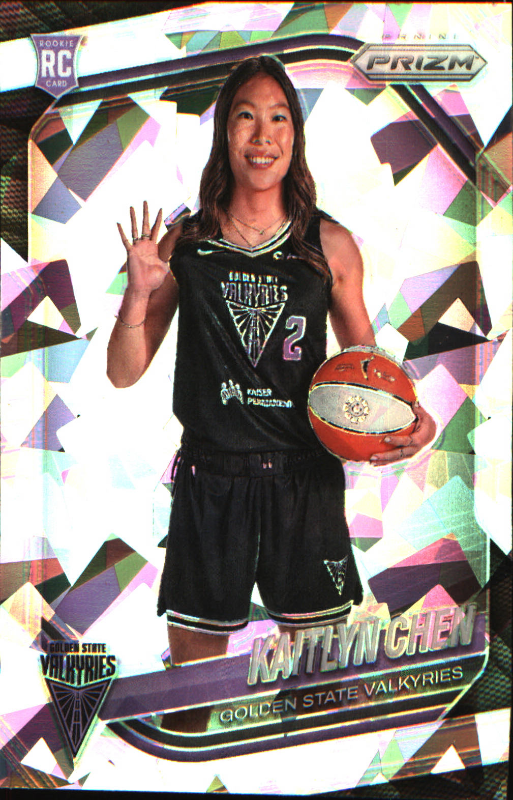 2025 Panini Prizm WNBA Ice Prizm #143 Kaitlyn Chen - Veteran Sports Cards FL