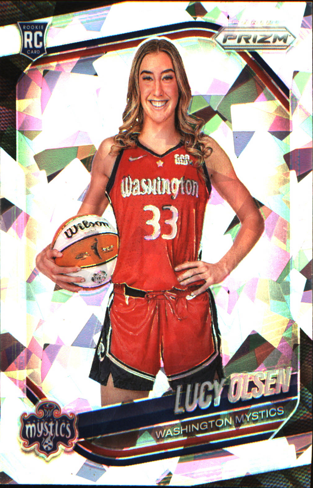 2025 Panini Prizm WNBA Ice Prizm #145 Lucy Olsen - Veteran Sports Cards FL