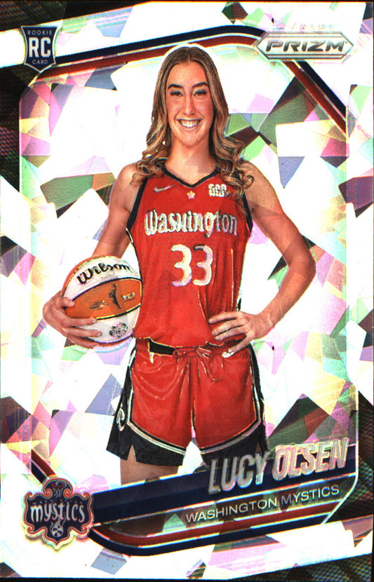 2025 Panini Prizm WNBA Ice Prizm #145 Lucy Olsen - Veteran Sports Cards FL