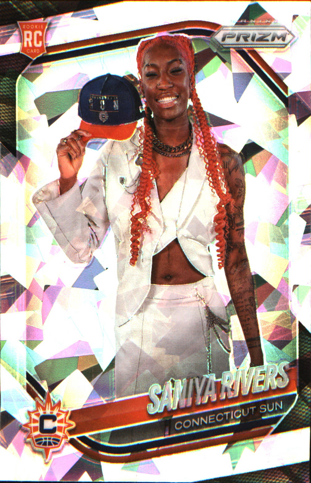 2025 Panini Prizm WNBA Ice Prizm #150 Saniya Rivers - Veteran Sports Cards FL