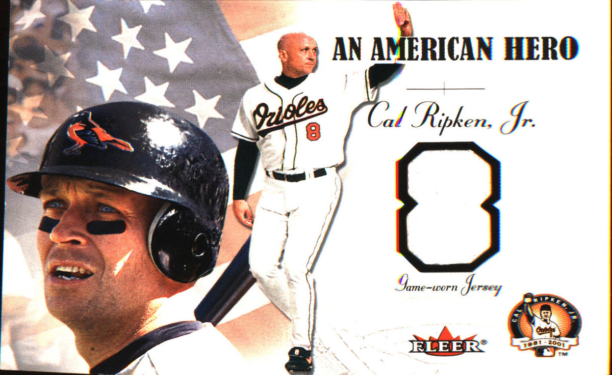 2001 Fleer Cal Ripken, Jr. Career Highlights Glossy Relics MEM, Game Worn - Veteran Sports Cards FL