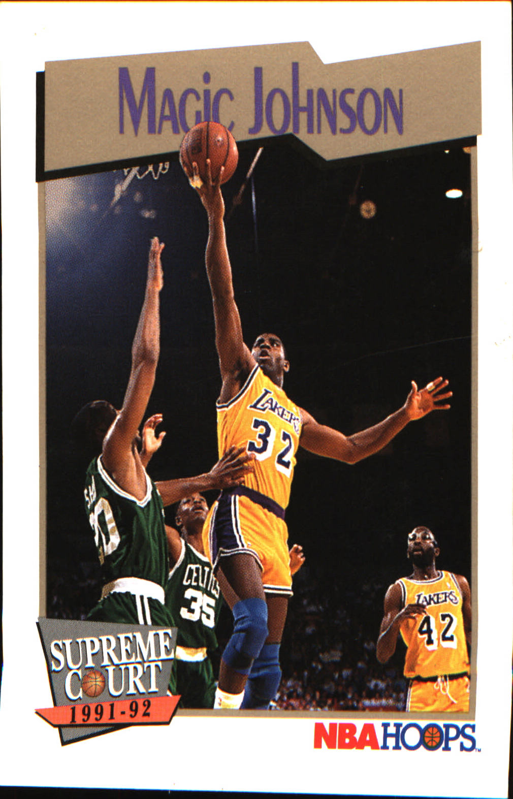 1991-92 Hoops #473 Magic Johnson - Veteran Sports Cards FL