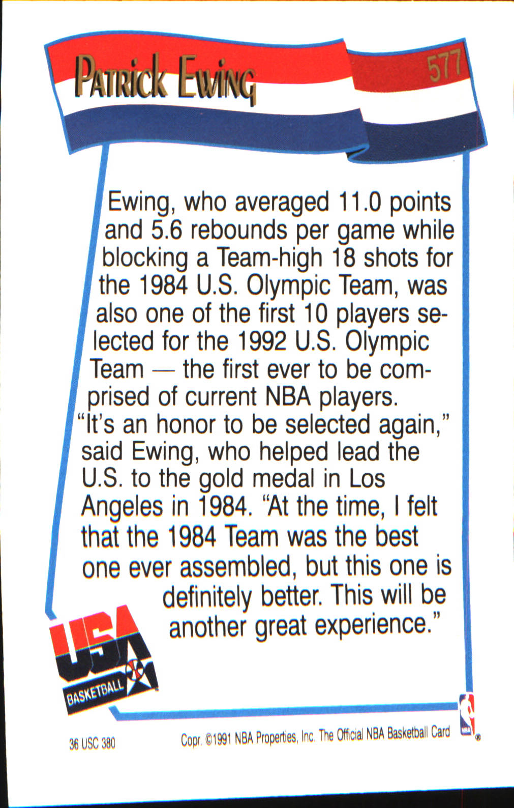 1991-92 Hoops #577 Patrick Ewing - Veteran Sports Cards FL