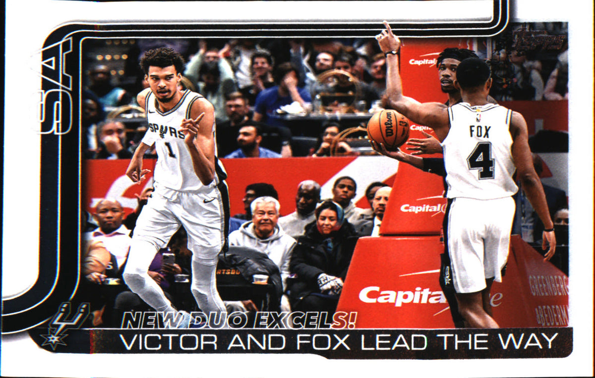 2025-26 Topps #300 New Duo Excels!: Victor and Fox Lead The Way - Veteran Sports Cards FL