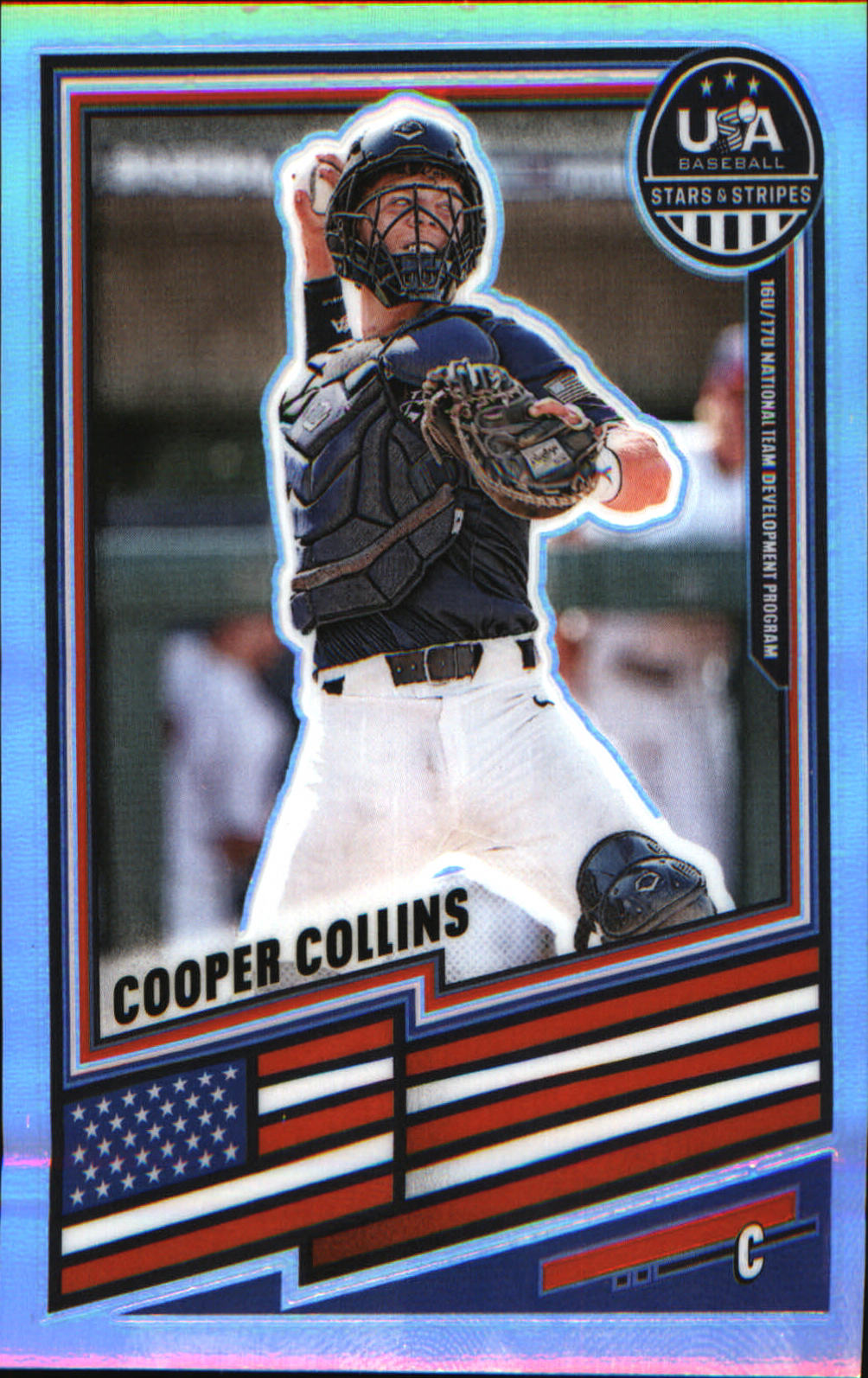 2026 Panini Stars & Stripes Prizm USA baseball Silver #186 Cooper Collins - Veteran Sports Cards FL