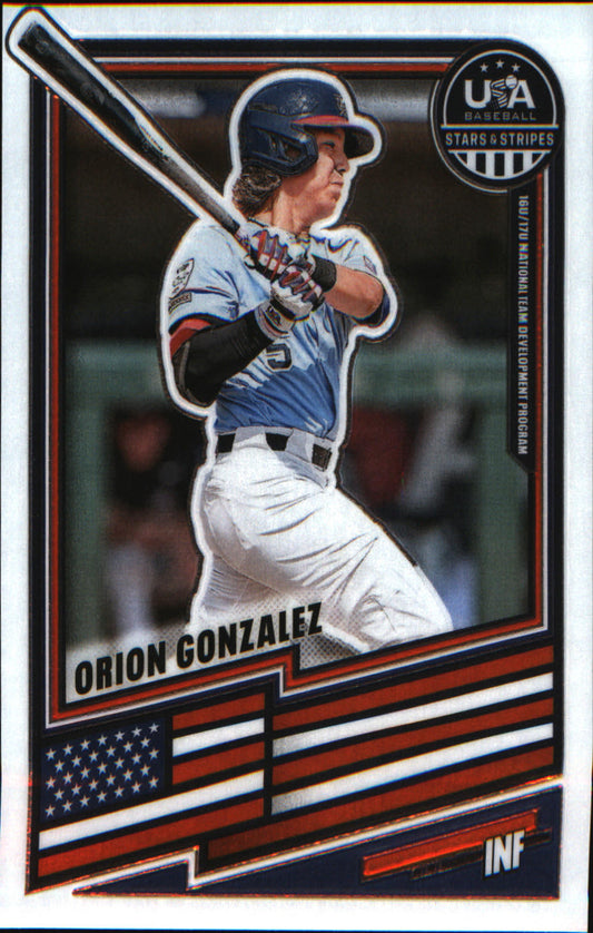 2026 Panini Stars & Stripes Prizm USA baseball #178 Orion Gonzalez - Veteran Sports Cards FL