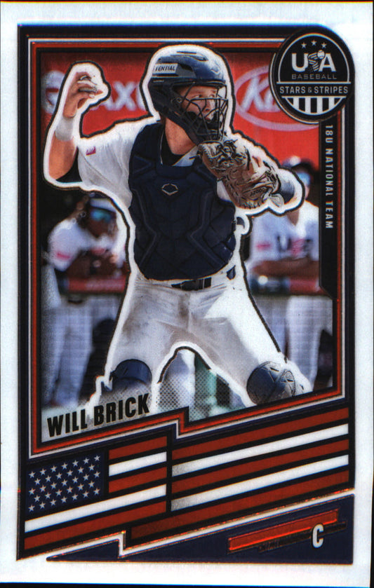 2026 Panini Stars & Stripes Prizm USA baseball #136 Will Brick - Veteran Sports Cards FL