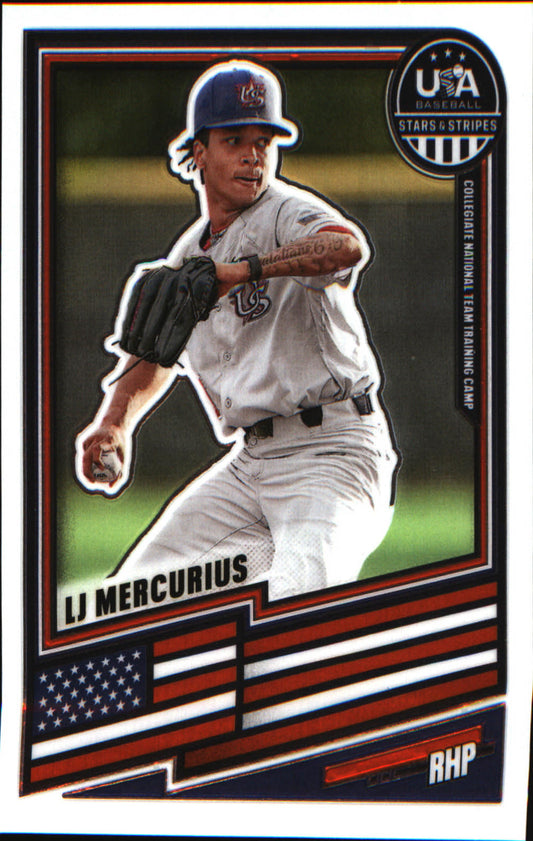 2026 Panini Stars & Stripes Prizm USA baseball #8 LJ Mercurius - Veteran Sports Cards FL