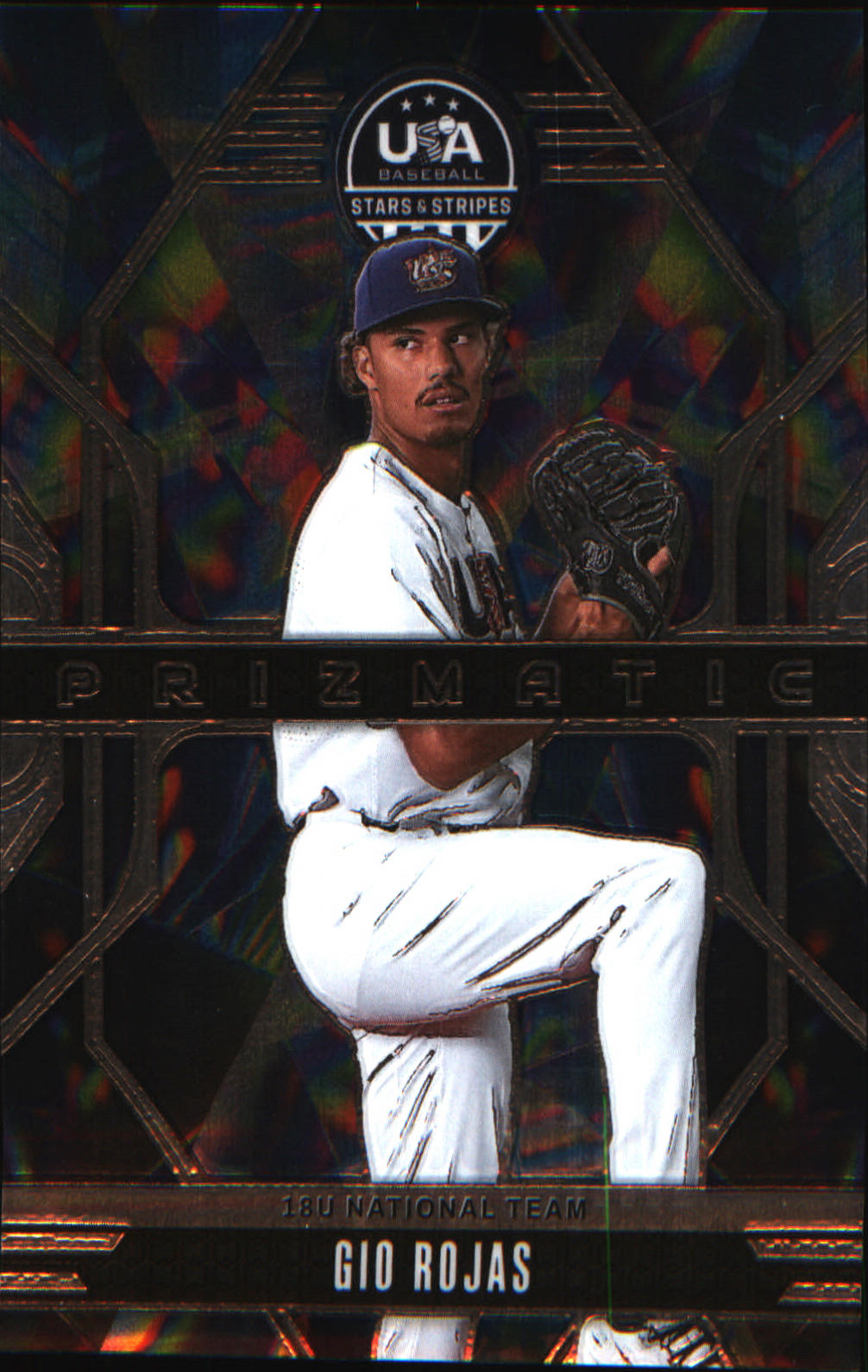 2026 Panini Stars & Stripes Prizm USA baseball Prizmatic #22 Gio Rojas - Veteran Sports Cards FL