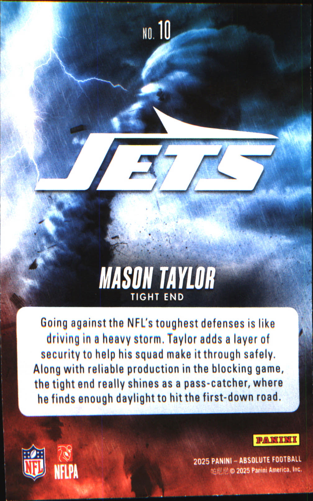 2025 Panini Absolute By Storm #10 Mason Taylor - Veteran Sports Cards FL