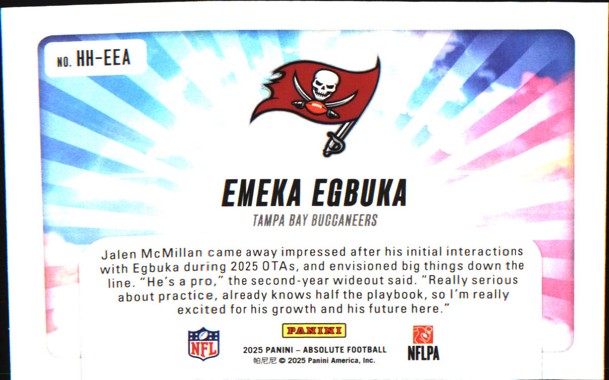 2025 Panini Absolute Hog Heaven #HH-EEA Emeka Egbuka - Veteran Sports Cards FL