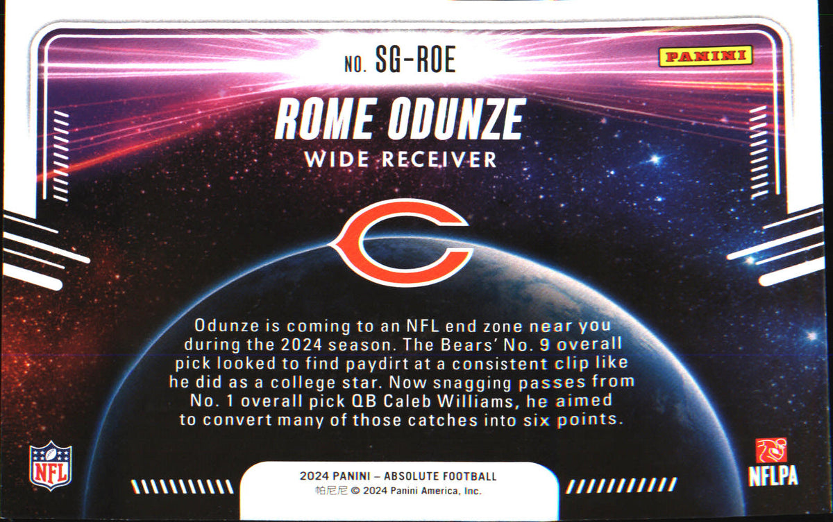 2024 Panini Absolute Star Gazing #SG-ROE Rome Odunze - Veteran Sports Cards FL