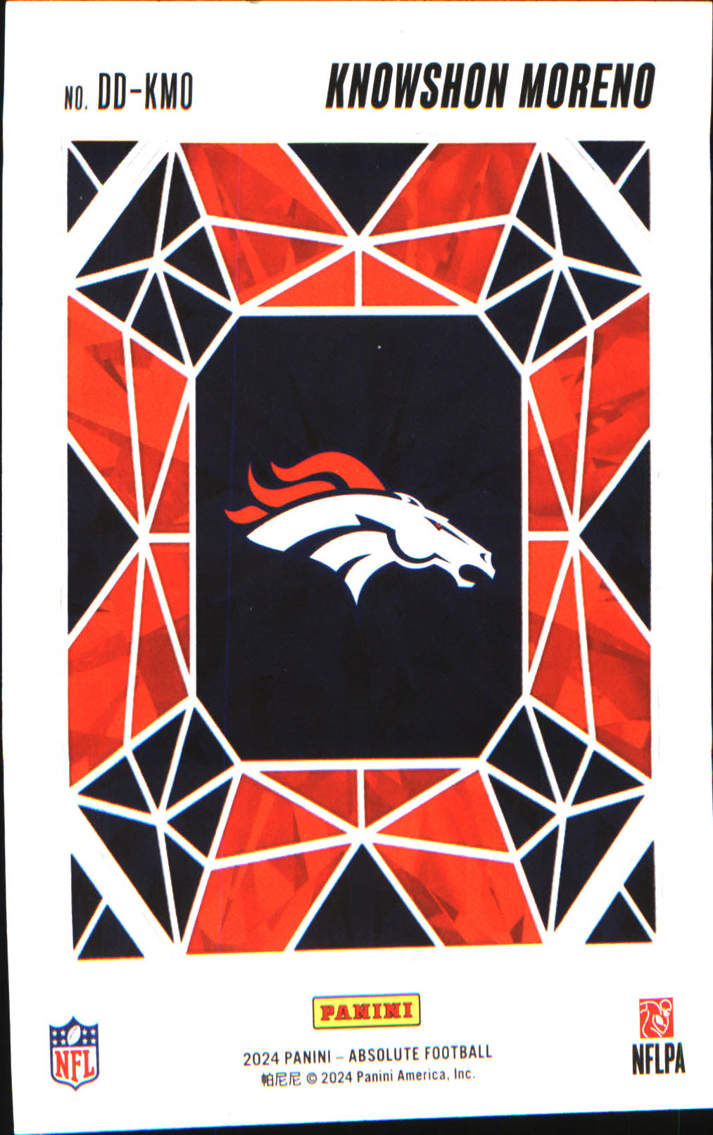 2024 Panini Absolute Draft Diamonds #DD-KMO Knowshon Moreno - Veteran Sports Cards FL