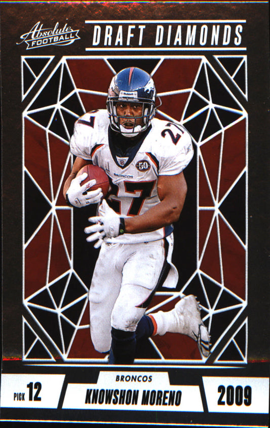 2024 Panini Absolute Draft Diamonds #DD-KMO Knowshon Moreno - Veteran Sports Cards FL