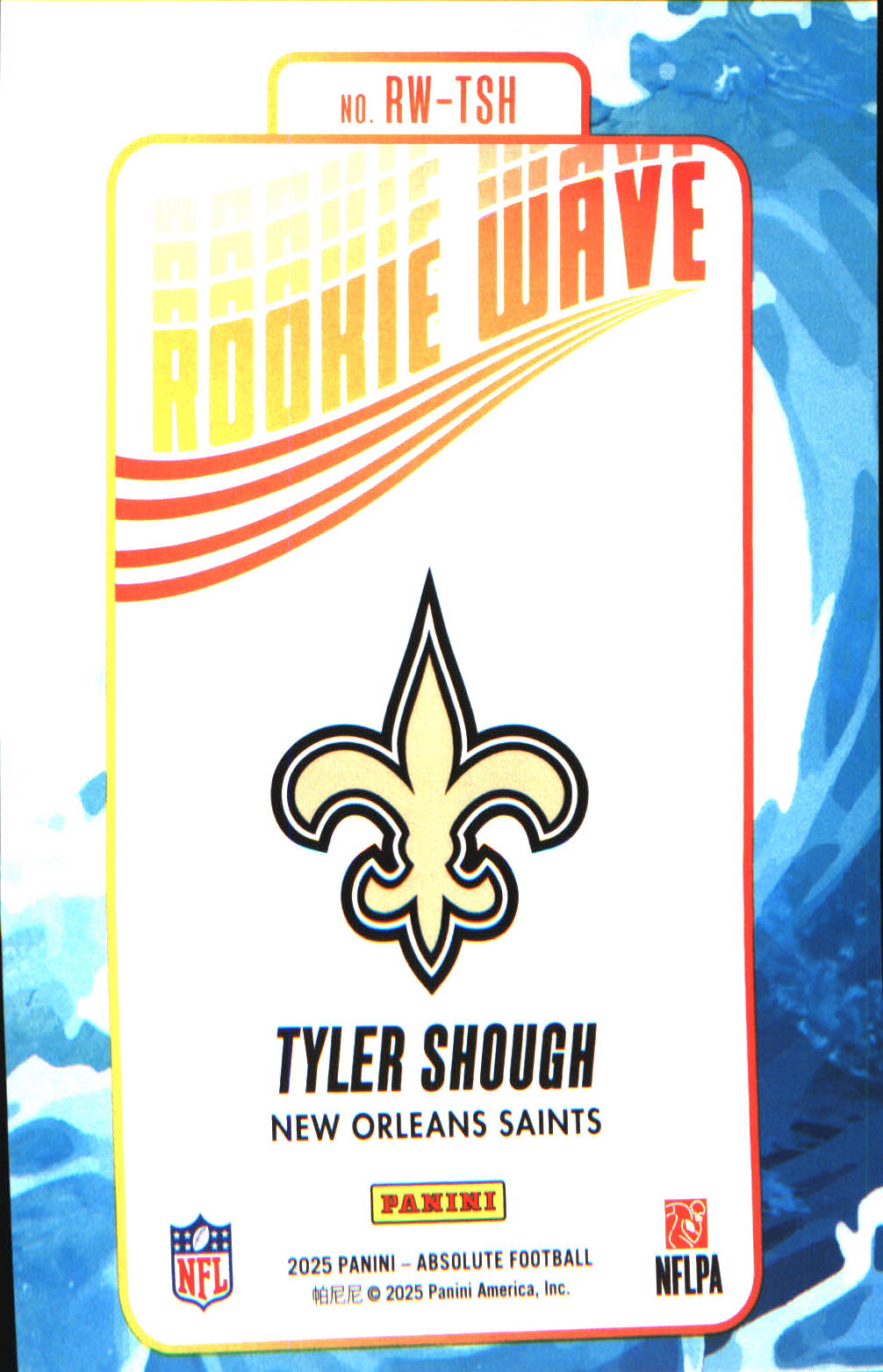 2025 Panini Absolute Rookie Wave #RW-TSH Tyler Shough - Veteran Sports Cards FL