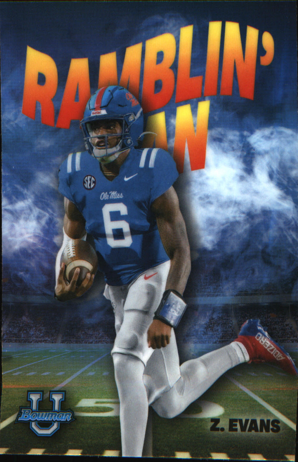 2022 Bowman University Chrome Ramblin' Man #RM-3 Zach Evans - Veteran Sports Cards FL