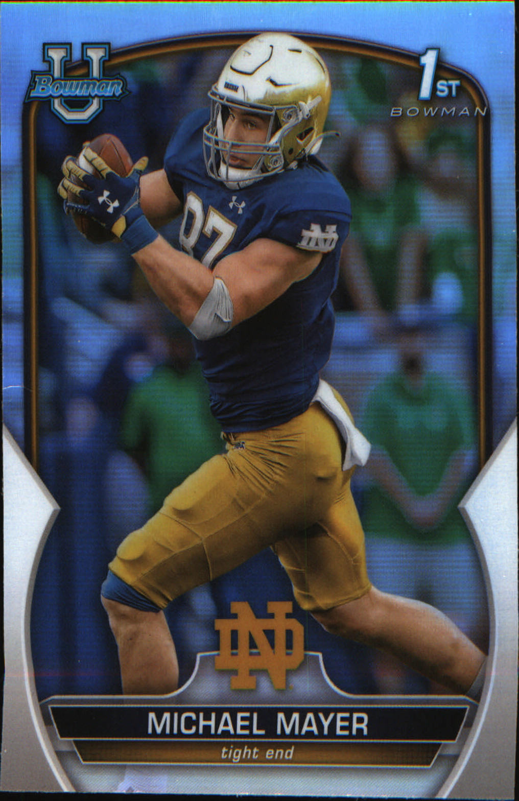 2022 Bowman University Chrome Refractor #41 Michael Mayer - Veteran Sports Cards FL
