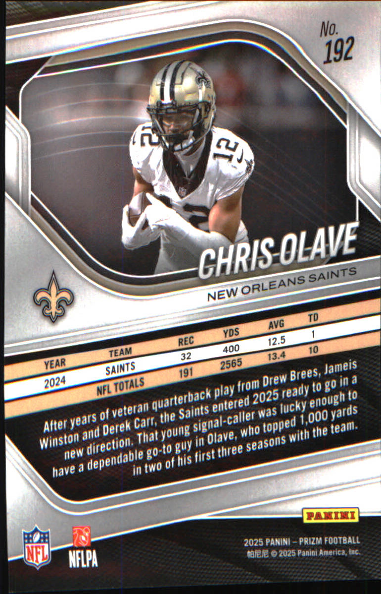2025 Panini Prizm #192 Chris Olave - Veteran Sports Cards FL
