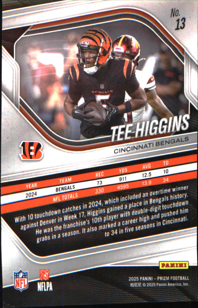 2025 Panini Prizm #13 Tee Higgins - Veteran Sports Cards FL