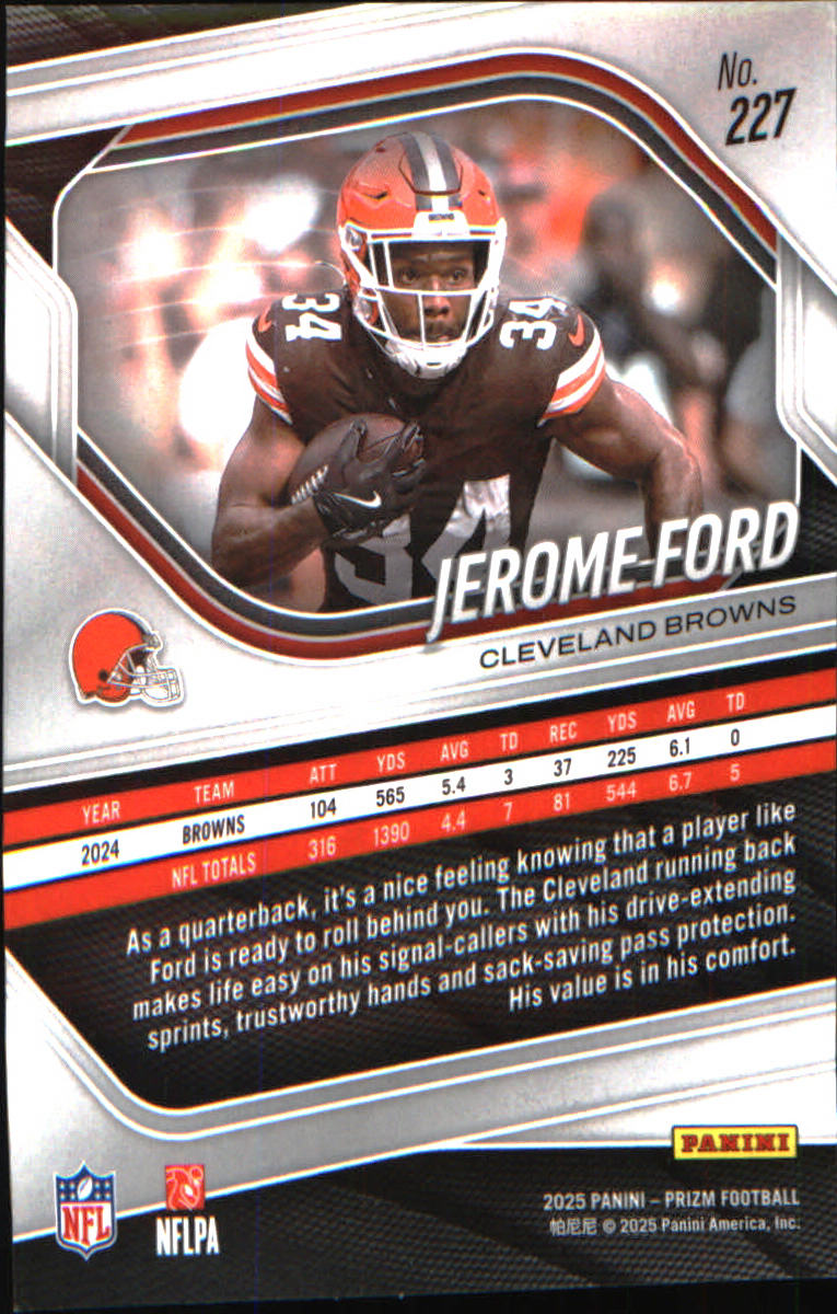 2025 Panini Prizm #227 Jerome Ford - Veteran Sports Cards FL