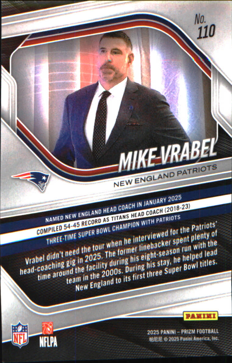 2025 Panini Prizm #110 Mike Vrabel - Veteran Sports Cards FL