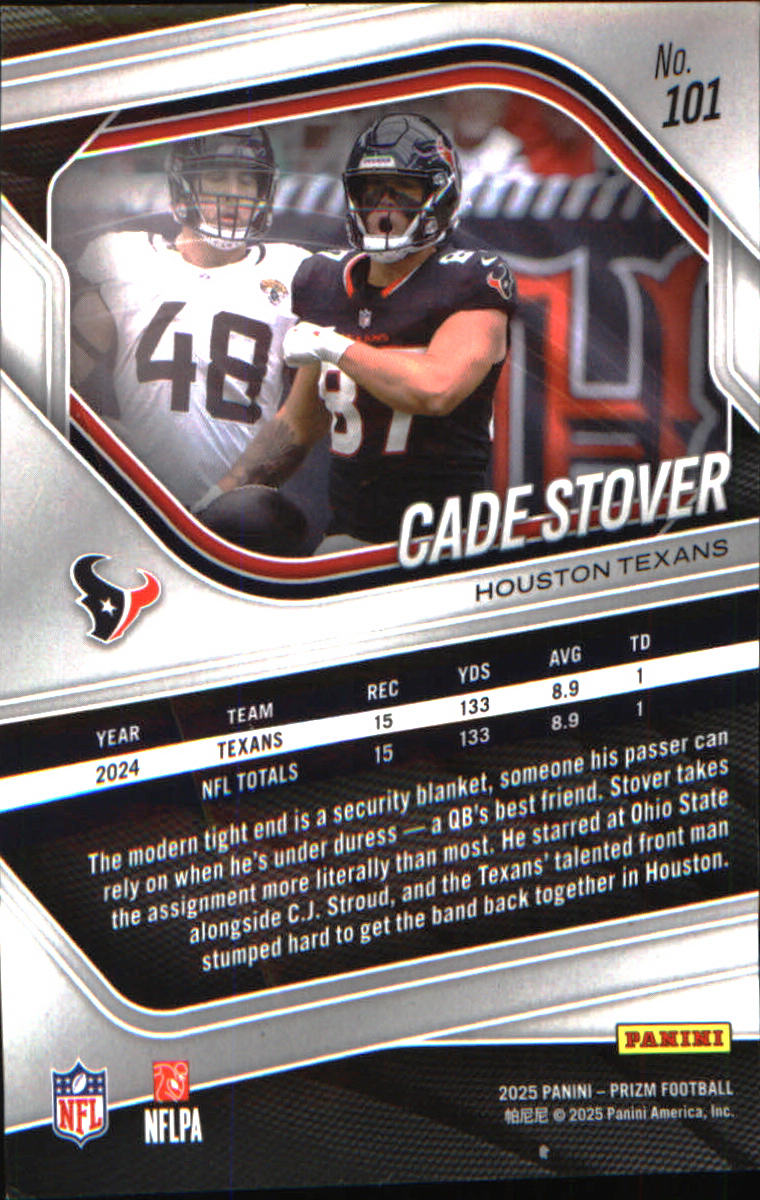 2025 Panini Prizm #101 Cade Stover - Veteran Sports Cards FL