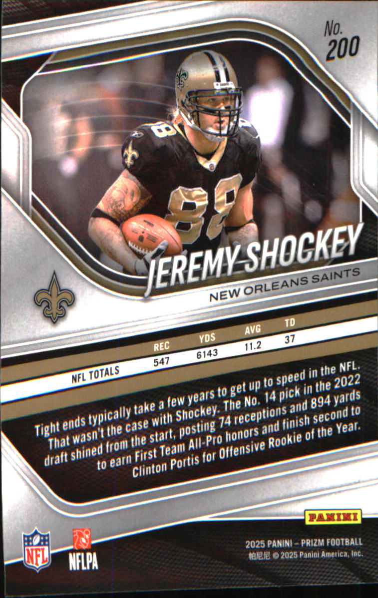 2025 Panini Prizm #200 Jeremy Shockey - Veteran Sports Cards FL
