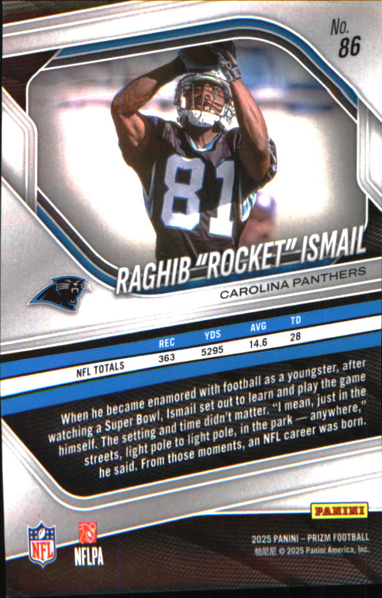 2025 Panini Prizm #86 Raghib "Rocket" Ismail - Veteran Sports Cards FL