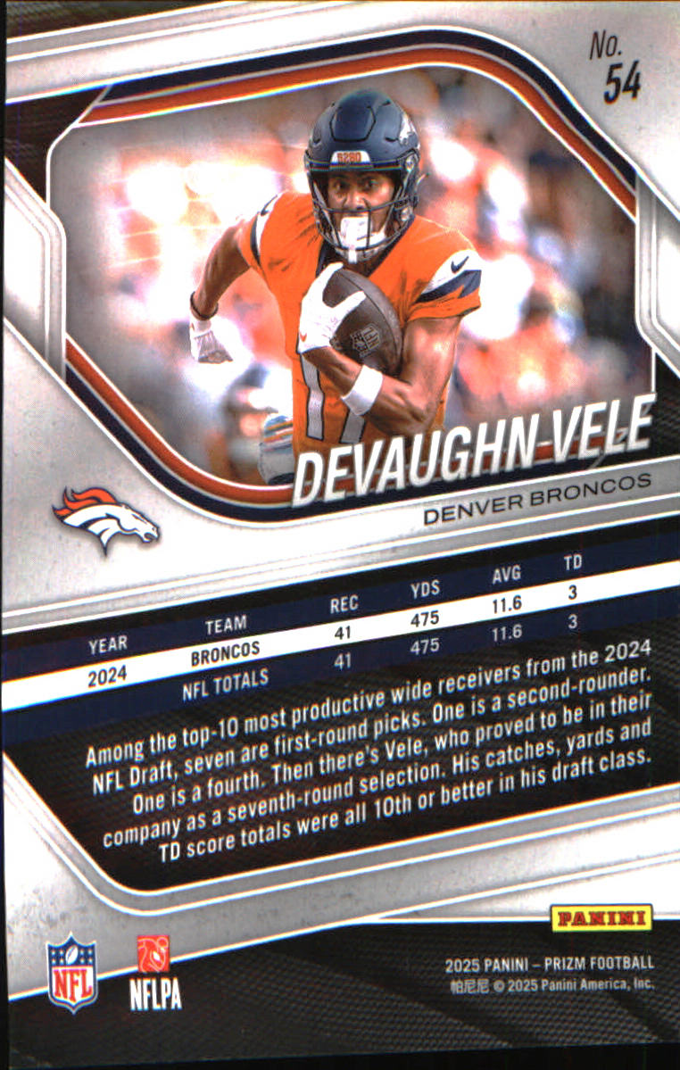 2025 Panini Prizm #54 Devaughn Vele - Veteran Sports Cards FL
