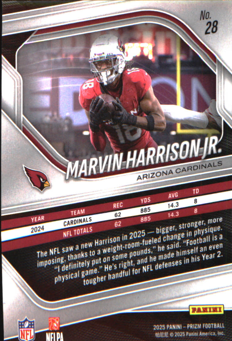 2025 Panini Prizm #28 Marvin Harrison Jr. - Veteran Sports Cards FL