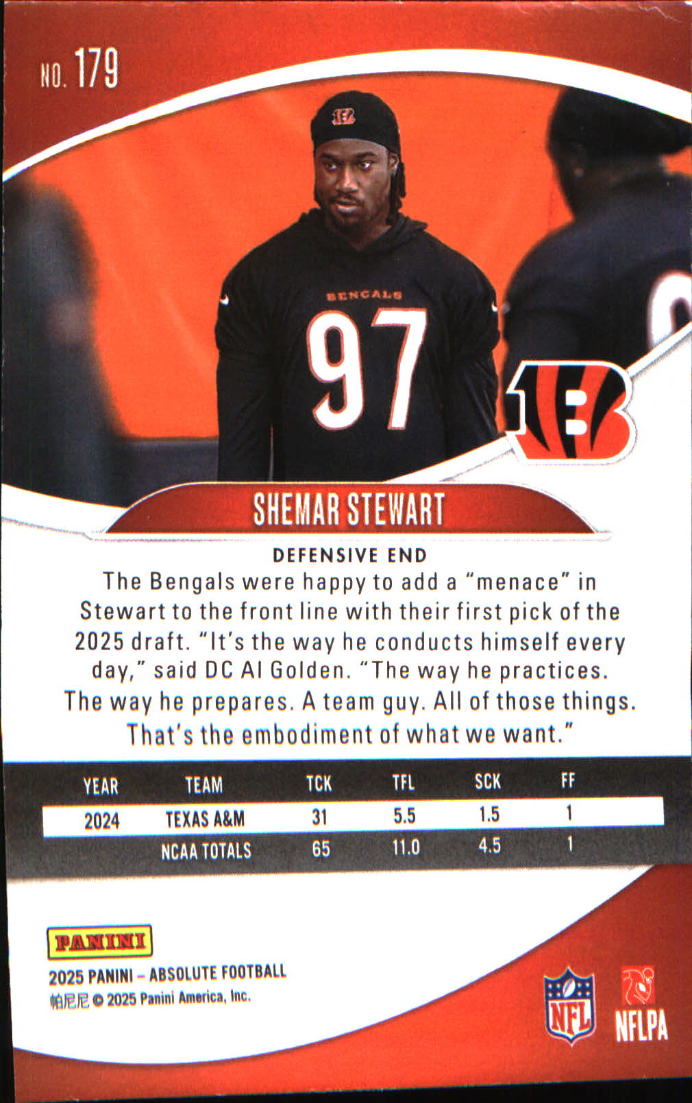 2025 Panini Absolute Retail #179 Shemar Stewart Rookie Rookie - Veteran Sports Cards FL
