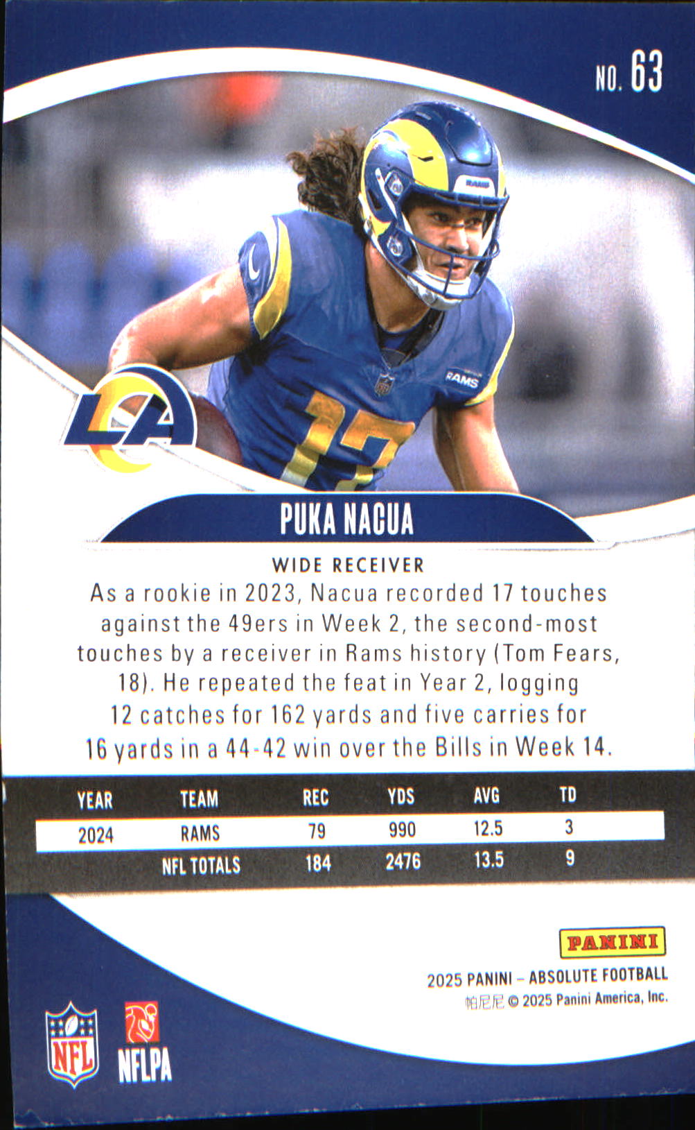 2025 Panini Absolute Retail #63 Puka Nacua - Veteran Sports Cards FL