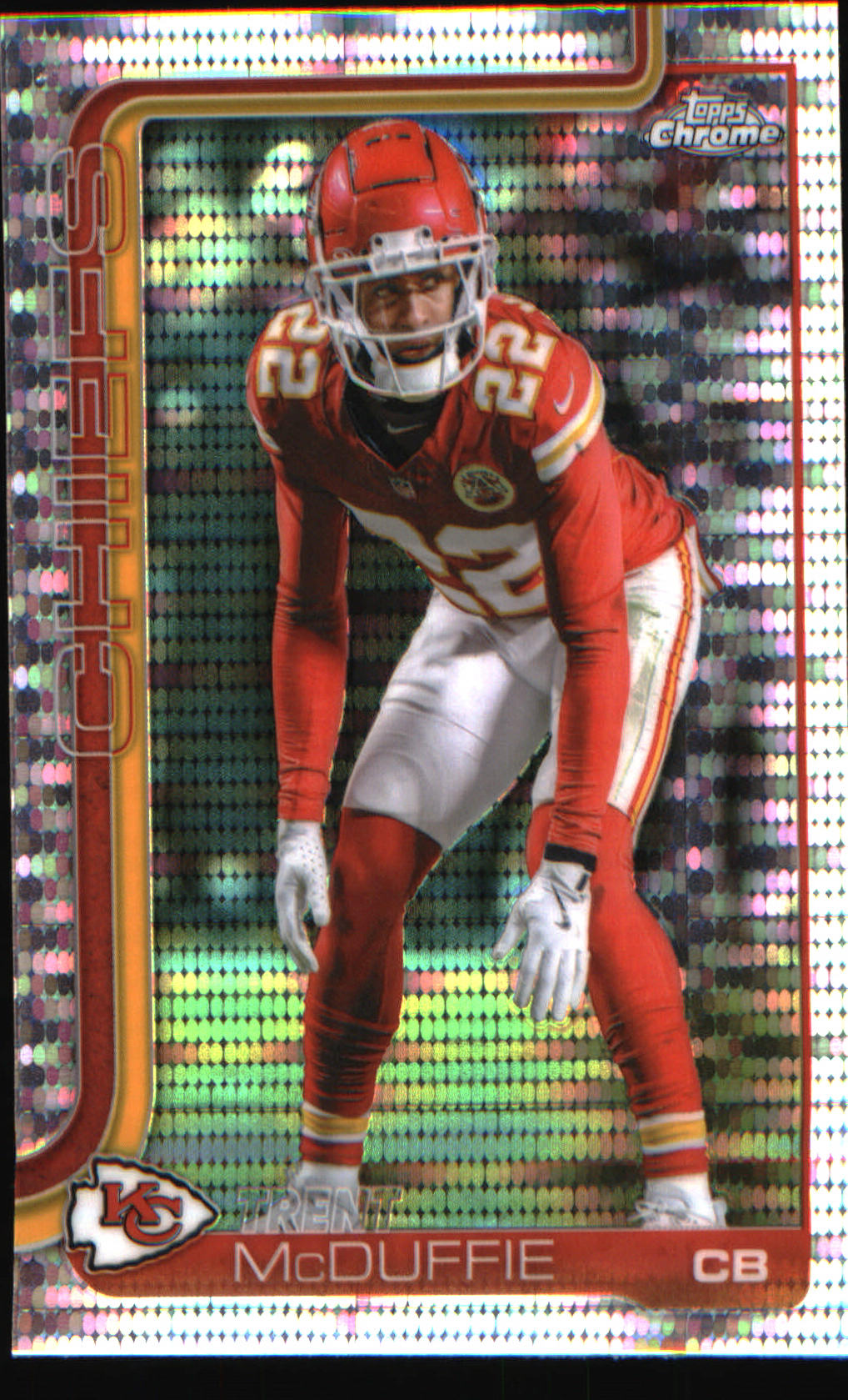 2025 Topps Chrome Pulsar Refractor #154 Trent McDuffie - Veteran Sports Cards FL