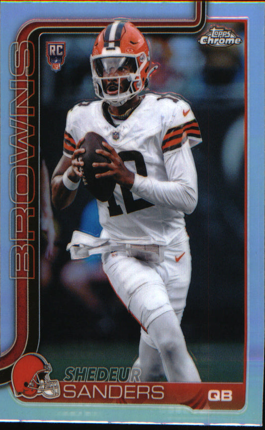 2025 Topps Chrome Refractor #315 Shedeur Sanders Rookie Rookie - Veteran Sports Cards FL