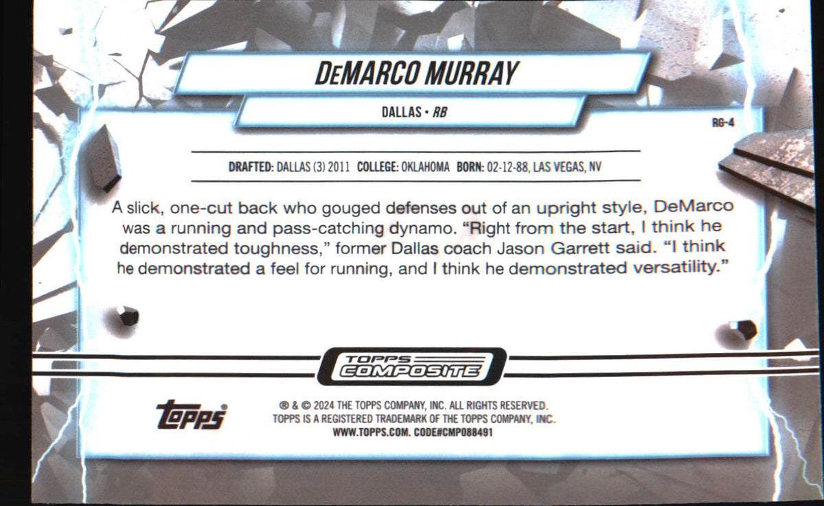 2023 Topps Composite Resurgence Grounded #RG-4 DeMarco Murray - Veteran Sports Cards FL