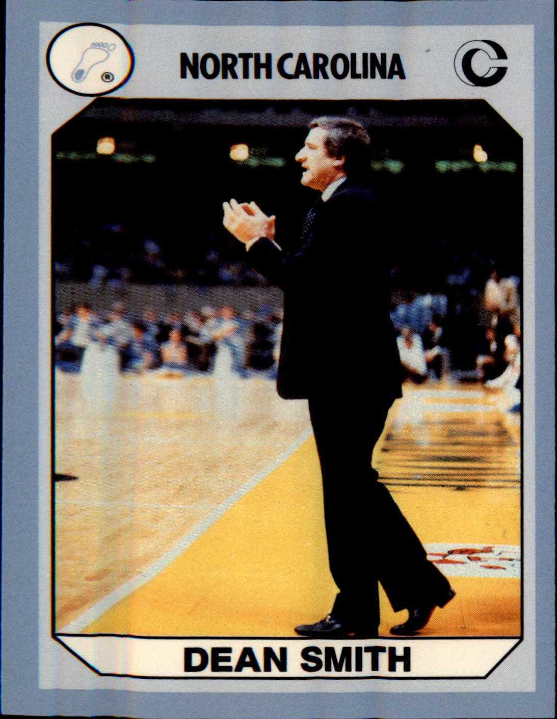 1990-91 Collegiate Collection North Carolina Tar Heels #1 Dean Smith - Veteran Sports Cards FL