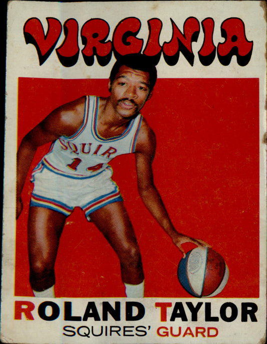 basketball, 1970s 1971-72 Topps #173 Roland Taylor RC RC